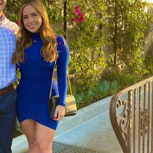 Blue long sleeve dress